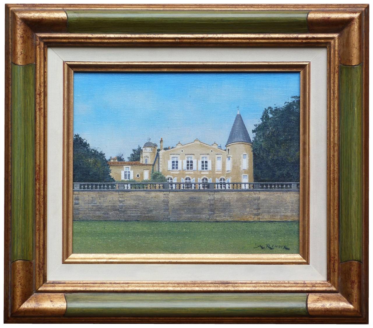 André RENOUX Landscape Painting - Château Lafite-Rothschild in Bordeaux France