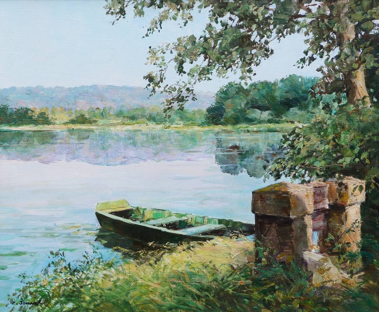 Un été dans le Morvan - Impressionist Painting by Claude JOUSSET