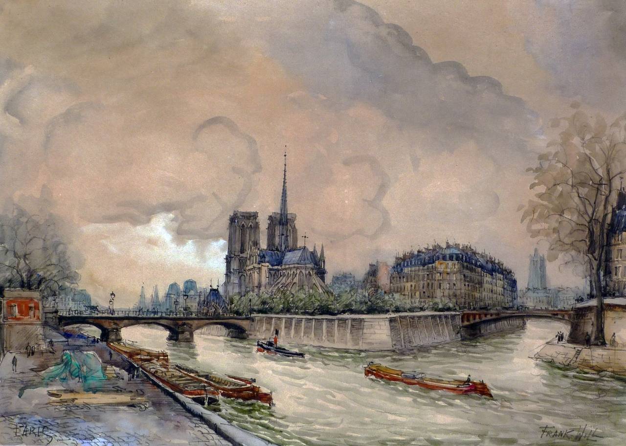 Frank Will Landscape Art - Notre-Dame and the Seine