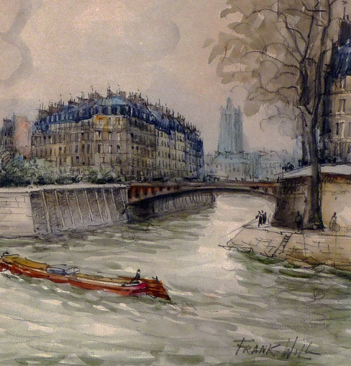 Notre-Dame and the Seine - Art by Frank Will