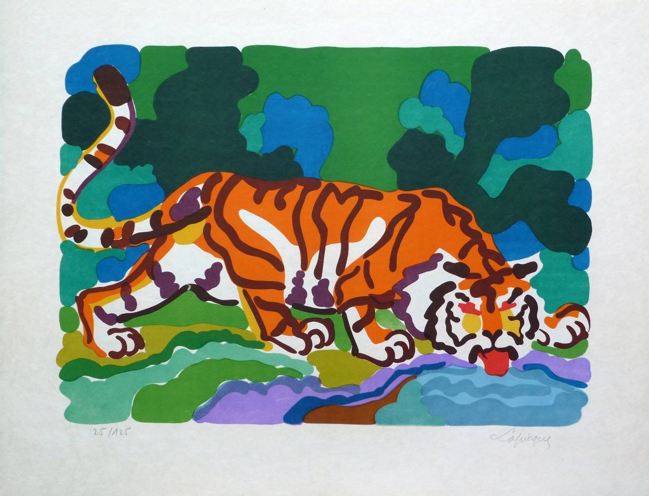 Charles Lapicque Animal Print - The Tiger