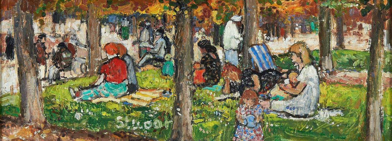 At the park in Paris - Impressionist Painting by Marko STUPAR