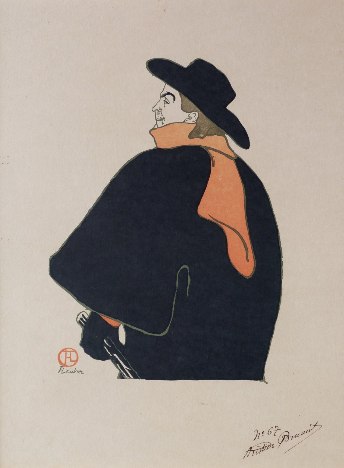 Henri de Toulouse-Lautrec Portrait Print - Aristide Bruant