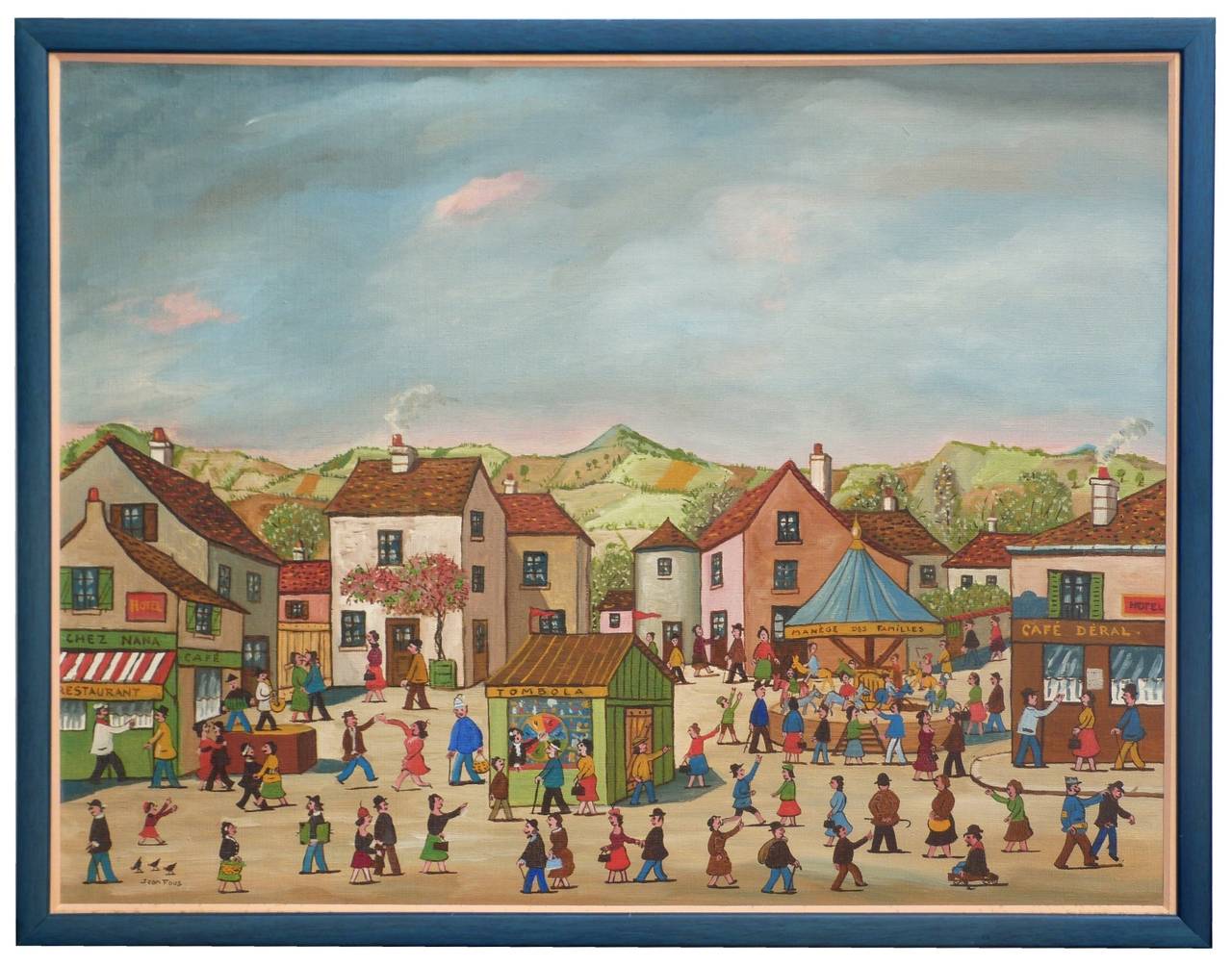 Jean Fous Landscape Painting - The Party at the village