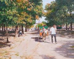 The Garden of Les Tuileries in Paris