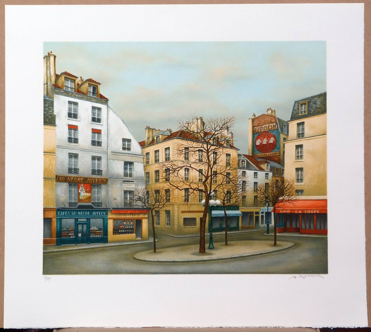 Place de la Contrescarpe, Paris, France - Print by André RENOUX
