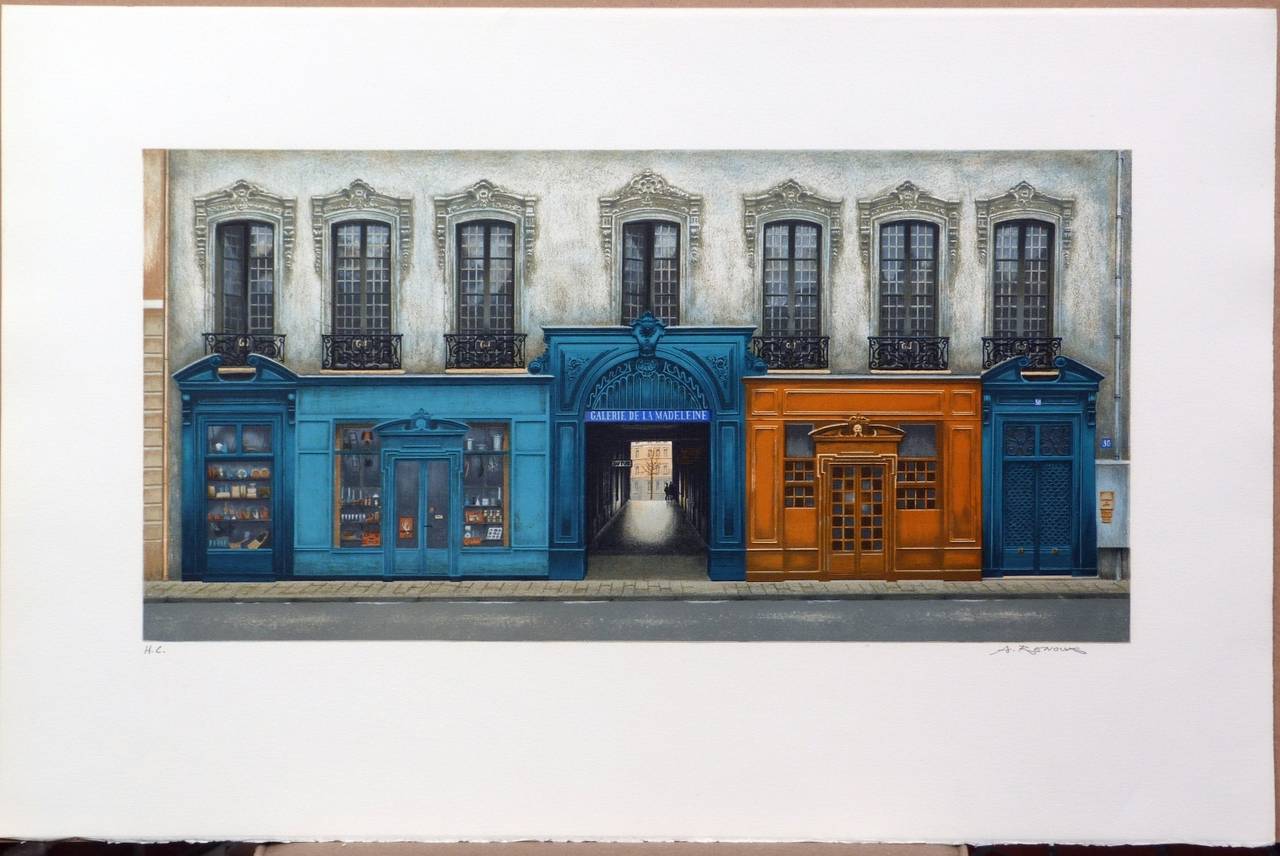 Passage de la Madeleine, Paris - Print by André RENOUX