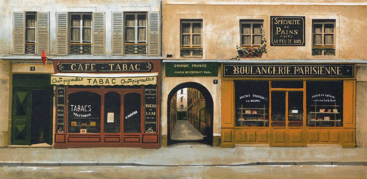 André RENOUX Figurative Print - The French Bakery