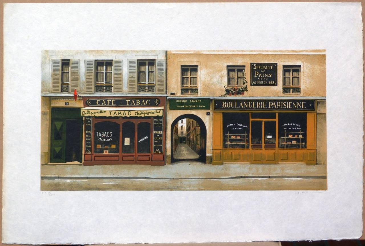 The French Bakery - Print by André RENOUX