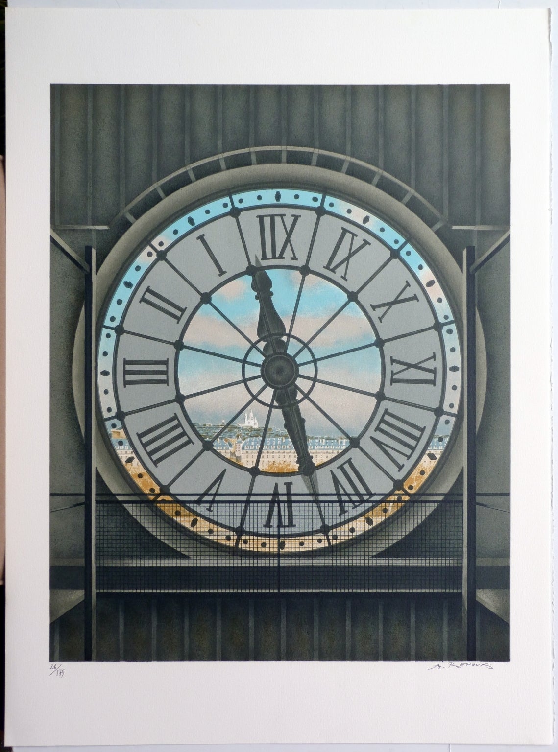 L'Horloge du Musée d'Orsay - Print by André RENOUX