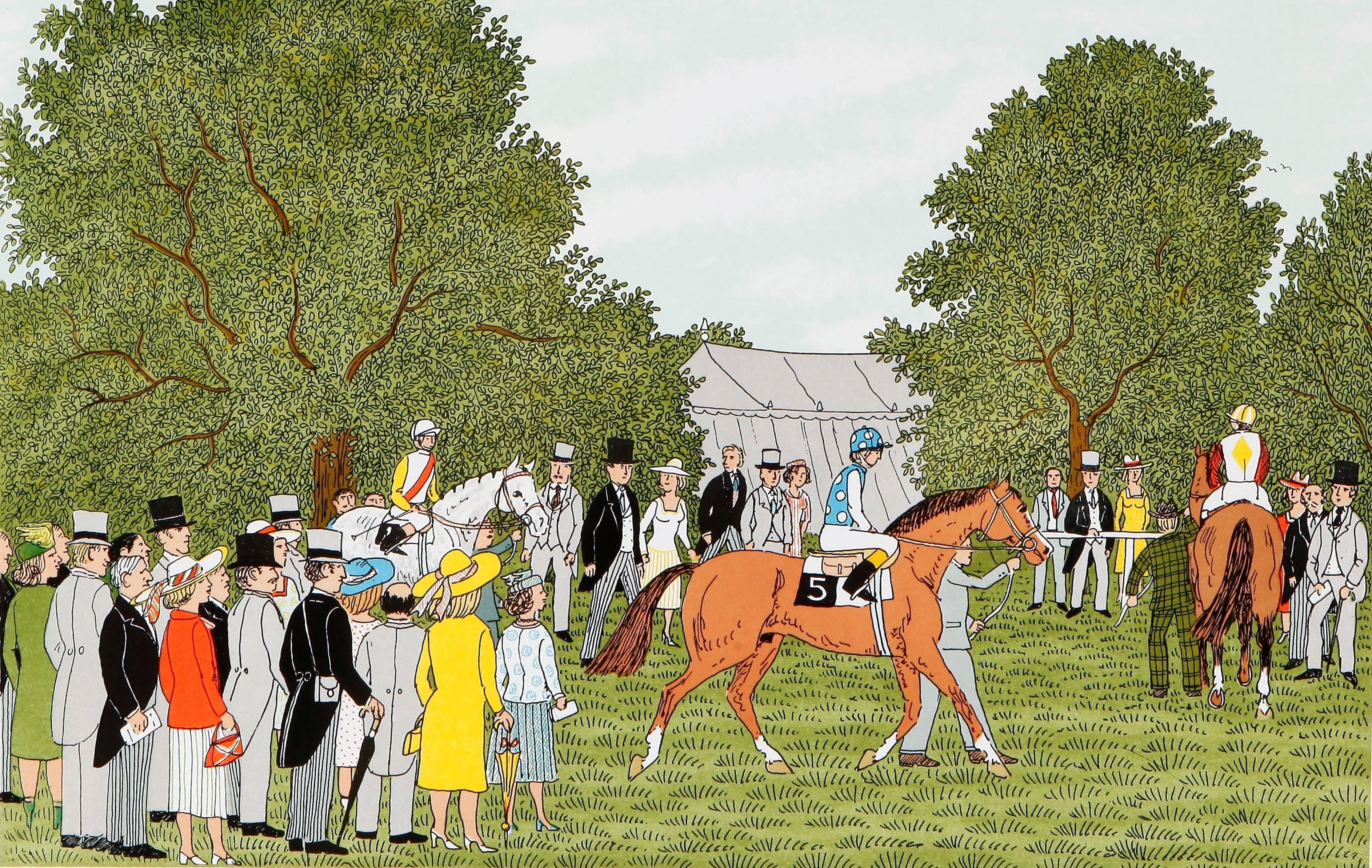 Vincent Haddelsey Animal Print - Horses - 3 original lithographs