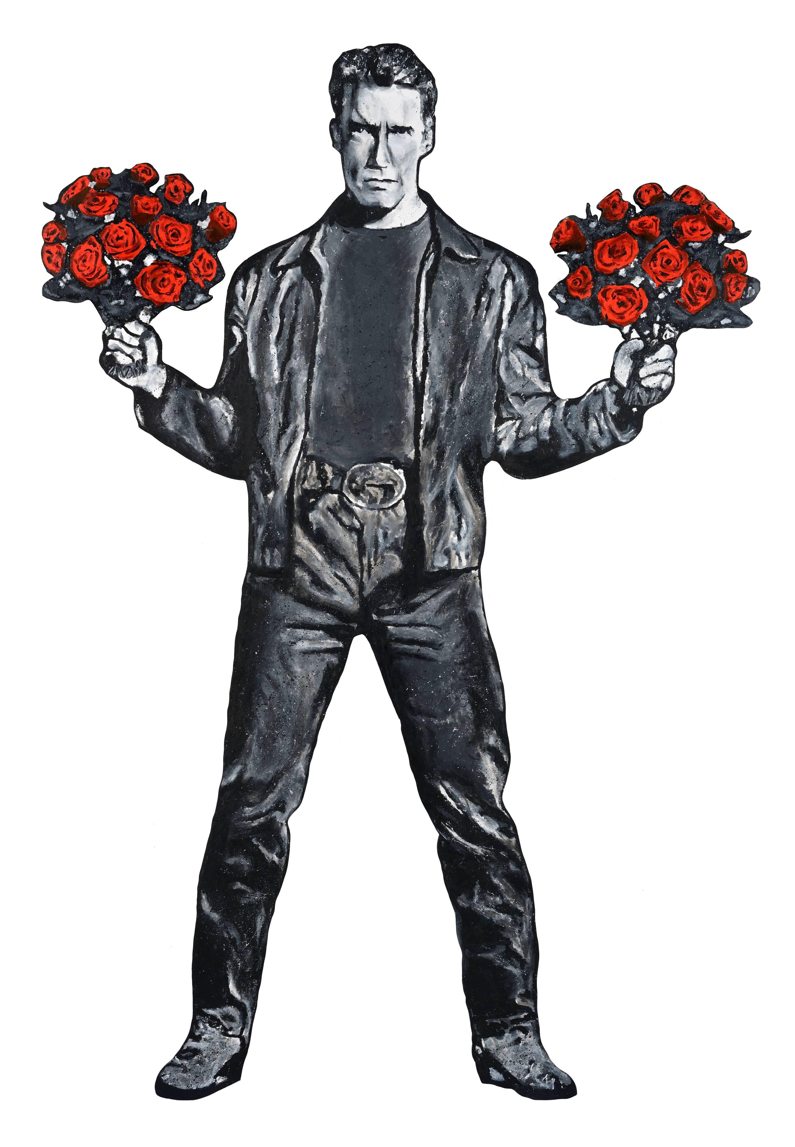 Jaëraymie YAM Figurative Sculpture - Last Romantic Hero ( Arnold Schwarzenegger )