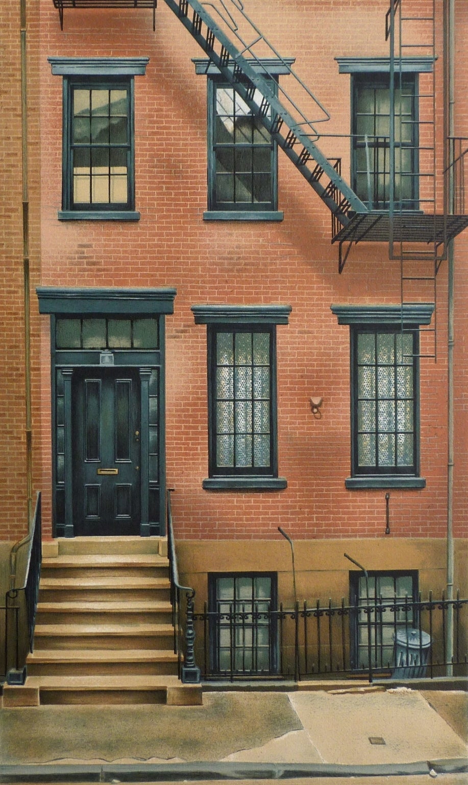 André RENOUX Figurative Print - Alexander's House in New York USA