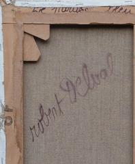 Le Parasol Bleu - The mother of the artist in her garden