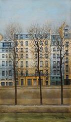 Vintage A cityscene of Paris, Quai de l'Horloge