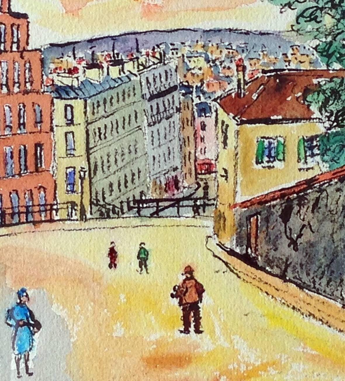 Paris, Montmartre, Rue du Mont Cenis - Impressionist Art by Elisée Maclet