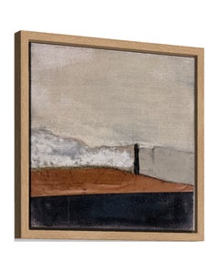 PaperLandscape, Contemporary Abstract Mixed-Media Collage on Jute, 2020