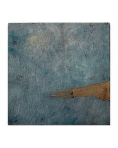 Paper Landscape – Blue Diptych, Oil and Collage on Cotton Canvas, 2020