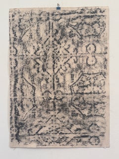 «Frammento», dibujo abstracto contemporáneo al carboncillo sobre papel, de gran formato