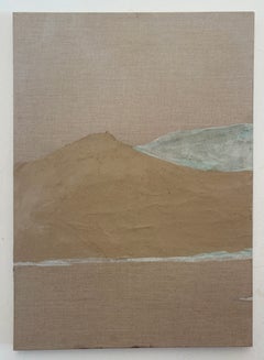 PaperLandscape Abstract Collage on Linen Canvas by Marilina Marchica, 2020