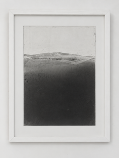 Abstract Landscape – Original Pure Pigment Drawing on Paper, Framed, 2022