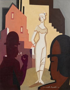 Jean Lambert-Rucki - Cubist City Scene in Oil, Le Passage, 1926