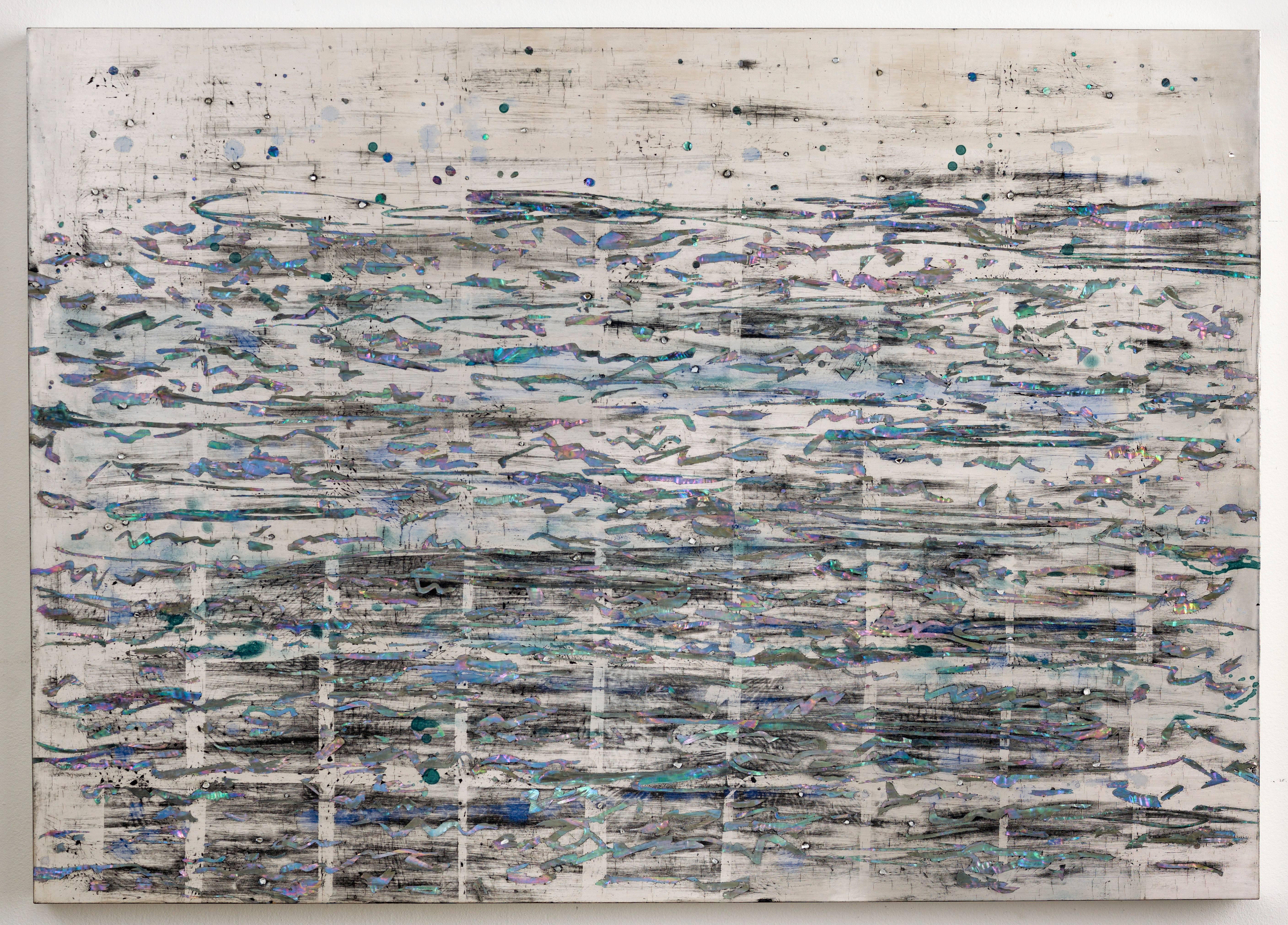 Nancy Lorenz Landscape Painting - Silver Sea