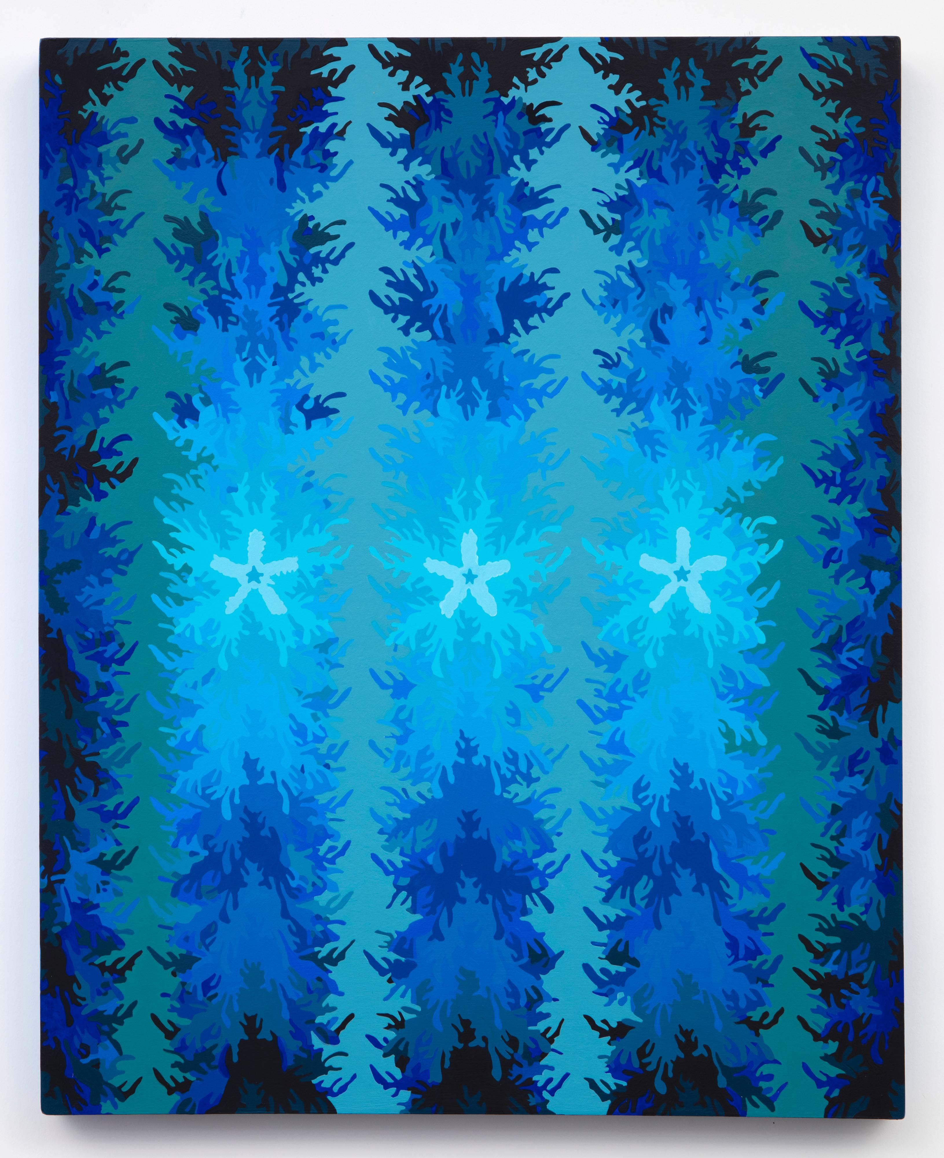 Katia Santibañez Abstract Painting - Blue Abyss