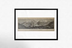 Circa 1885 Original Mont Blanc Panoramic View from La Flégère