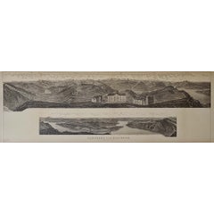 Circa 1885 Original Swiss Alps Rigi Kulm Panorama by C. Bertrand