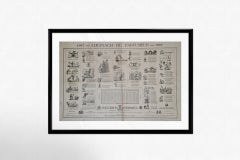 1867 Original French Eugène Rimmel Perfume Almanac Poster by Jules Chéret