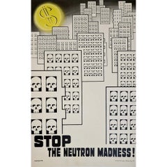 Manifesto originale sovietico del 1978 sulla bomba anti-neutrone durante la Guerra Fredda, opera di Evgeny Kazhdan