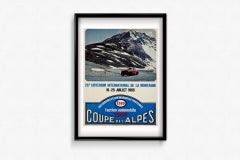 1965 Original French Coupe des Alpes Alpine Rally Motorsport Poster
