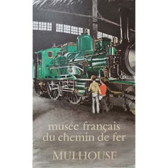 1972 Original French Mulhouse Railway Museum Steam Train Poster by Albert Brenet
