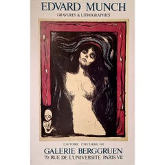 1983 Original Edvard Munch Madonna Paris Exhibition Poster Galerie Berggruen