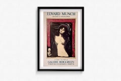 1983 Original Edvard Munch Madonna Paris Exhibition Poster Galerie Berggruen