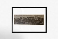 1925 Original Mont Blanc Chamonix French Alps Maurice Paillon Panorama