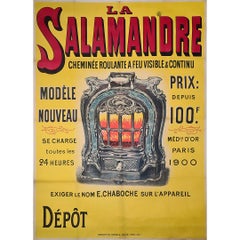 1906 Original La Salamandre E. Chaboche French Stove Advertising Poster