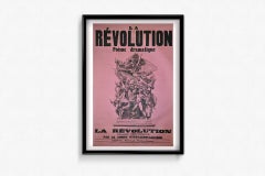 Circa 1884 Original Yves & Barret La Révolution French Theatre Poster