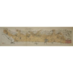 1929 Original Poster Les Vignobles des Grands Bourgognes Burgundy Wine Map