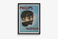 Cartel original de 1951, obra de A. M. Cassandre: «Philips Television», diseño de mediados de siglo