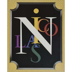 Affiche originale de 1936 par A. M. Cassandre : « Nicolas », design Art déco sur le thème du vin français
