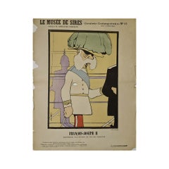 Circa 1900 Original Poster by Auguste Roubille Emperor Franz Joseph I