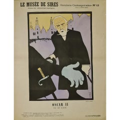 Circa 1900 Original Poster by Auguste Roubille King Oscar II