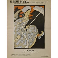 Circa 1900 Original Poster by Auguste Roubille Empress Dowager Cixi