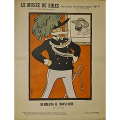 Circa 1900 Original Poster by Auguste Roubille King Umberto I