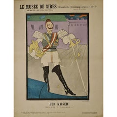 Circa 1900 Original Poster by Auguste Roubille Kaiser Wilhelm II
