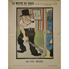 Circa 1900 Original Poster by Auguste Roubille President Paul Kruger