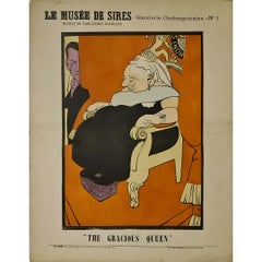Circa 1900 Original Poster by Auguste Roubille Queen Victoria