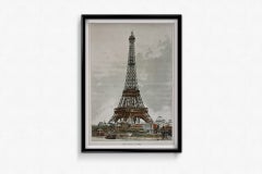 1889 Original Eiffel Tower Chromotypogravure by Boussod, Valadon & Co.